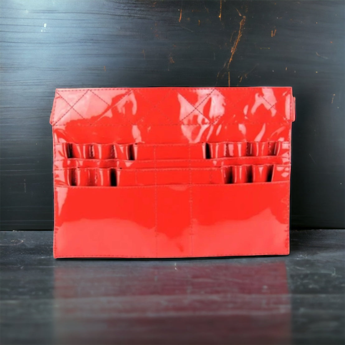 Red Patent Leather Brush Belt image 0
