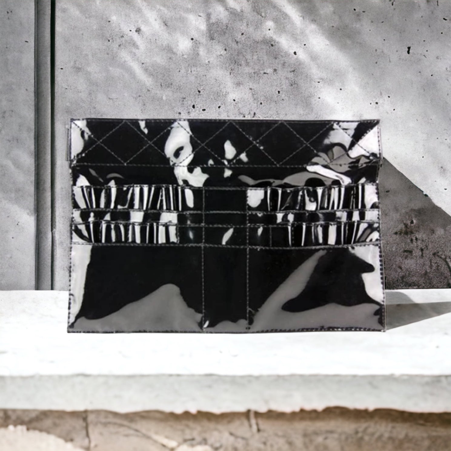 Black Patent Leather Brush Belt image 0